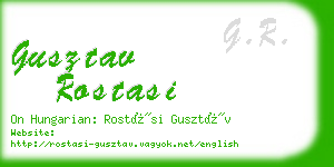 gusztav rostasi business card